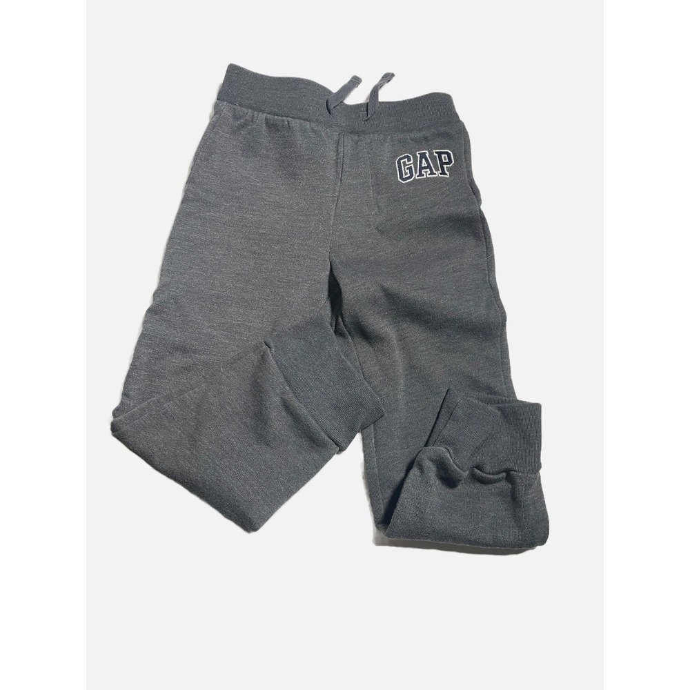 Gap Jogger Sweatpants Kids 5 Years Gray Fleece Logo Active Casual Loungewear
